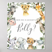 Safari Baby shower Raad eens hoe groot is mama's b Poster (Voorkant)