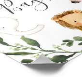 Safari Baby shower Raad eens wat er in de tas spel Poster (Hoek)