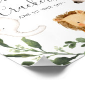 Safari Baby shower raad hoeveel dierenrackers Poster (Hoek)