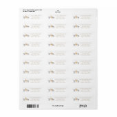 Safari Baby shower Return Address Etiket (Full Sheet)