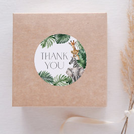 Safari Baby shower Ronde Sticker