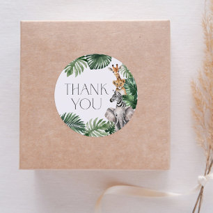Safari Baby shower Ronde Sticker