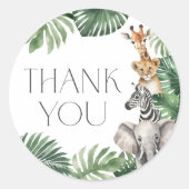 Safari Baby shower Ronde Sticker (Voorkant)