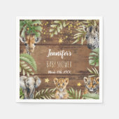 Safari Baby Shower Rustic Jungle Party Servet (Voorkant)