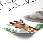 Safari Baby shower Safari Snacks Voedsel teken Poster (Hoek)