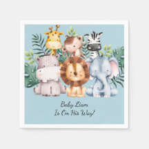 SAFARI Baby shower servetten