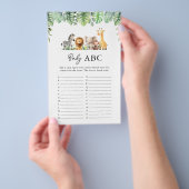 Safari Baby shower spel - Baby ABC Flyer (Hand)