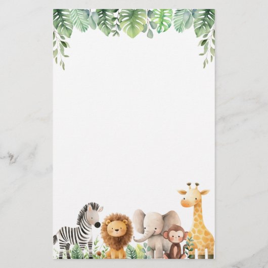 Safari Baby shower Spel - Mama of Papa Flyer (Achterkant)
