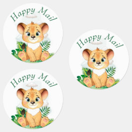 Safari baby shower stickers