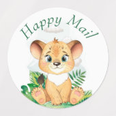 Safari baby shower stickers (Design 2)
