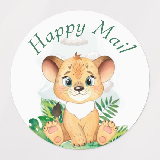 Safari baby shower stickers (Design 2)