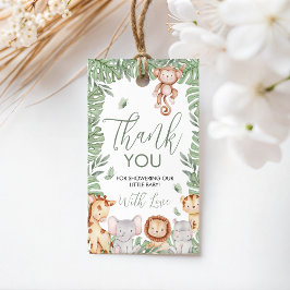 Safari Baby Shower Thank You Tag Cadeaulabel
