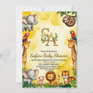 Safari Baby Shower Uitnodiging