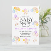 Safari Baby Shower Uitnodiging (Staand voorkant)