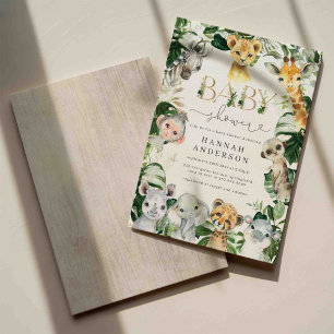 Safari Baby shower Uitnodiging