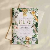 Safari Baby shower Uitnodiging