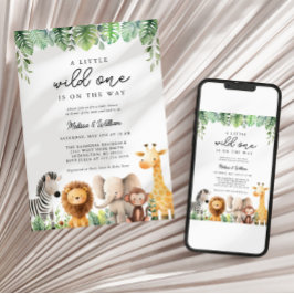 Safari Baby shower Uitnodiging