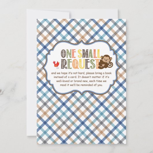 Safari Baby shower Uitnodiging (Achterkant)