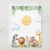 Safari Baby shower Uitnodiging (Achterkant)