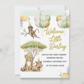 Safari Baby Shower Uitnodiging (Voorkant)