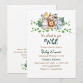 Safari Baby shower Uitnodiging (Voorkant / Achterkant)