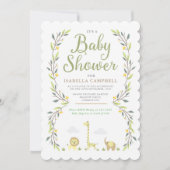 Safari Baby shower Uitnodiging (Voorkant)