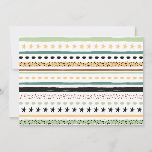 Safari Baby shower Uitnodiging (Achterkant)