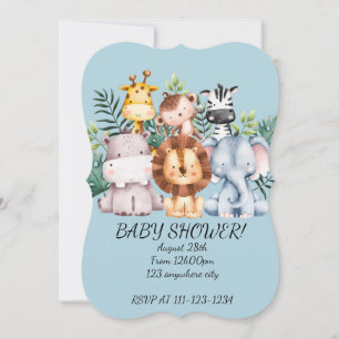 SAFARI BABY SHOWER UITNODIGING, DOWNLOADBAAR KAART