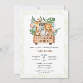 Safari Baby Shower Uitnodiging - Een Klein Wild Ee