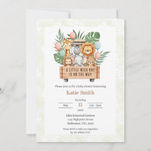 Safari Baby Shower Uitnodiging - Een Klein Wild Ee