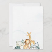 Safari Baby shower Uitnodiging,  Oerwoud Kaart (Achterkant)
