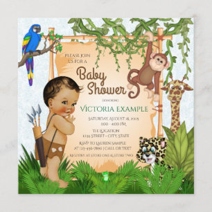 Safari baby shower uitnodigingen