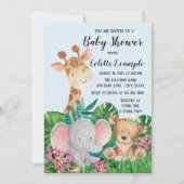 Safari baby shower uitnodigingen (Voorkant)