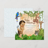 Safari Baby Shower-uitnodigingen Kaart (Voorkant / Achterkant)