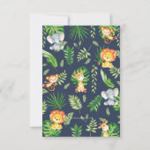 Safari-Baby shower voor Oerwouden Bedankkaart (Achterkant)