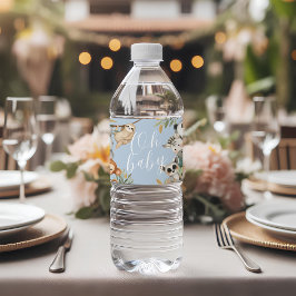 safari-baby shower voor wilde dieren waterfles etiket