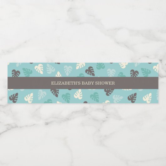 Safari Baby shower Waterfles Etiket (Enkel label)