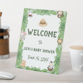 Safari Baby shower Welcome Reclamebord Met Voetstuk (Insitu)