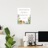 Safari Baby shower welkomstbord voor meisje Poster (Thuiskantoor)