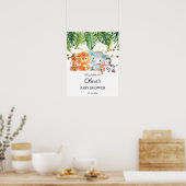 SAFARI Baby shower Welkomstteken Poster (Keuken)