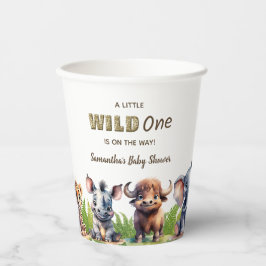 Safari Baby shower Wild Een Oerwoud Leuke Dieren Papieren Bekers