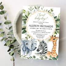 Safari baby shower, zoete oerwouden zoemeltjes
