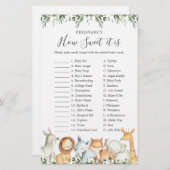 Safari Baby shower Zwangerschap Hoe lief het is sp (Voorkant / Achterkant)