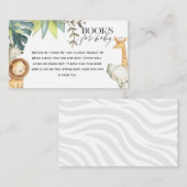 Safari Baby showers boeken voor baby Informatiekaartje (Voorkant / Achterkant)