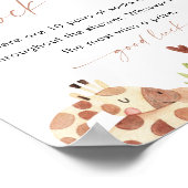 SAFARI Baby Sock Hunt Baby shower Game Sign Poster (Hoek)