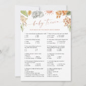 SAFARI Baby Trivia Baby shower Spel Kaart (Voorkant)