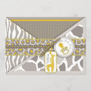 Safari Baby Uitnodigingskaart Kaart