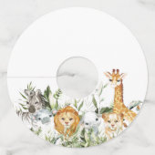 Safari Babydouche Wijnglaslabel (Voorkant)