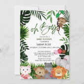 Safari babydoucheuitnodigingen Little Wild One Kaart (Voorkant)