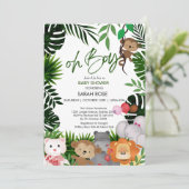 Safari babydoucheuitnodigingen Little Wild One Kaart (Staand voorkant)